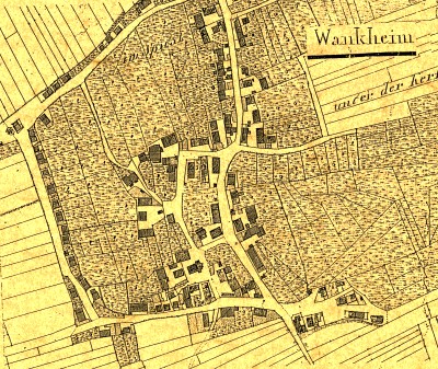 Historische Straßenkarte von Wankheim