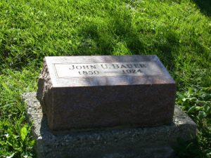 Tombstone of Johann Ulrich Bauer *26.09.1850, +1924