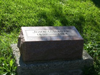 Tombstone of Johann Ulrich Bauer *26.09.1850, +1924
