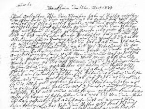 Brief Johann Adam Schettler