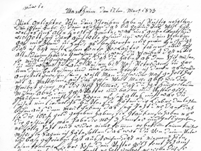 Brief Johann Adam Schettler