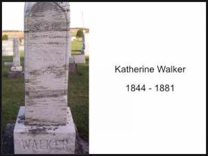 Tombstone of Katherine Walker